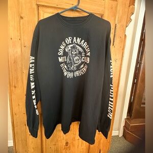 Sons of Anarchy Road Gear Gray Long Sleeve Tee W/Logo On Front Size XXL Biker